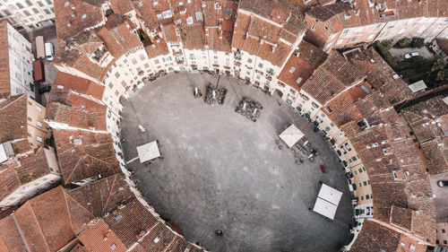 High angle view of buildings