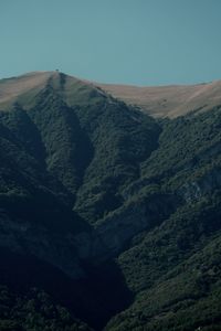 Scenic view of mountains against clear sky