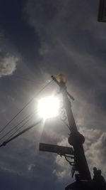 Low angle view of man against sky