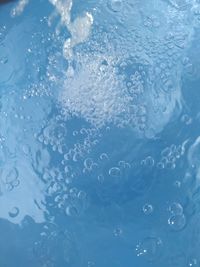 Close-up of bubbles in water