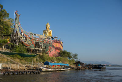 View of temple building against sky