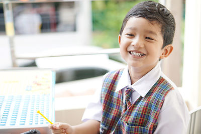 Portrait of smiling boy