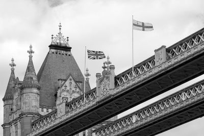 Low angle view of bridge against sky