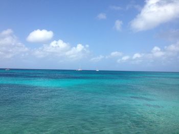 Scenic view of the beautufil ocean against the sky