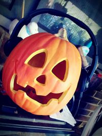 Close-up of halloween pumpkin