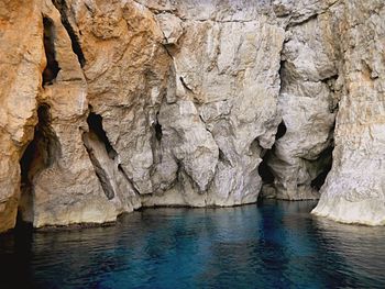 Rock formations in sea