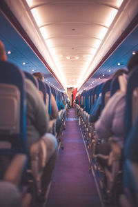 People sitting in airplane