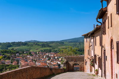 High angle view of townscape against sky