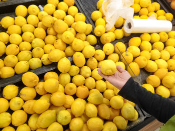 Full frame shot of yellow fruits