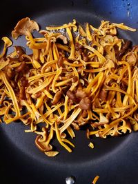 High angle view of mushrooms