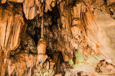 Low angle view of rock formation