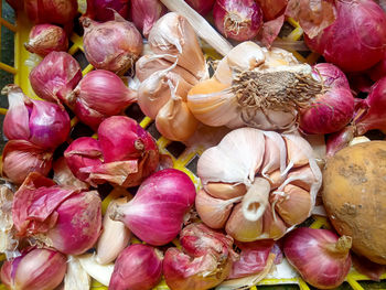 Full frame shot of vegetables for sale at market