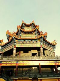 Low angle view of temple against sky