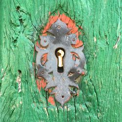 Close-up of old door knocker