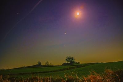 Scenic view of sky at night