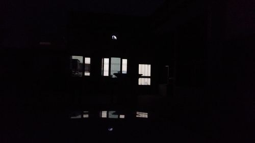 View of window in dark room