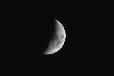 Scenic view of moon against sky at night