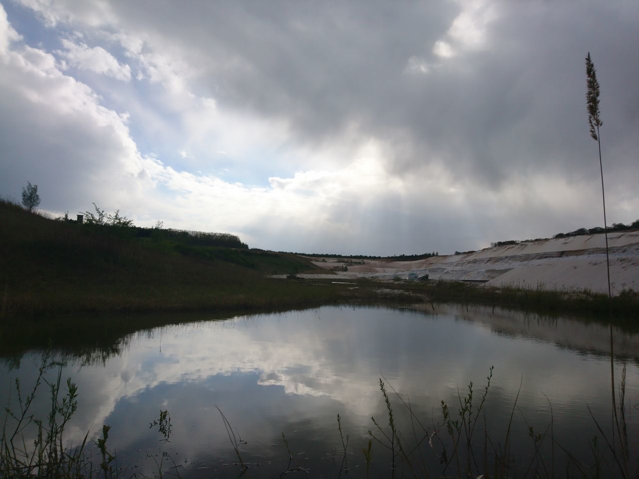 reflection, cloud - sky, landscape, nature, water, sky, extreme weather, tree, lake, outdoors, no people, beauty in nature, day