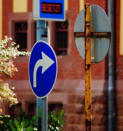 Close-up of road sign