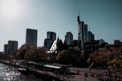 View of buildings against cloudy sky