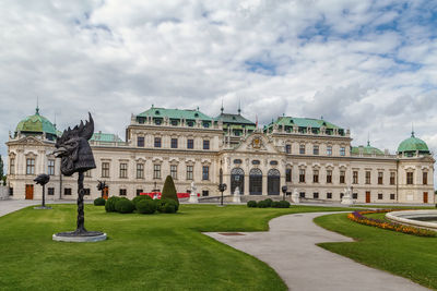 View of historical building against cloudy sky