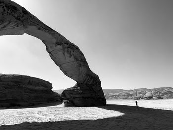 Rock formations on beach