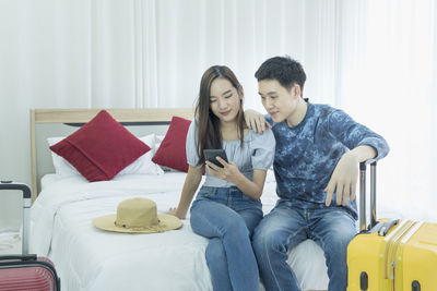 Young man using smart phone