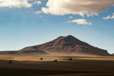 Scenic view of desert against sky