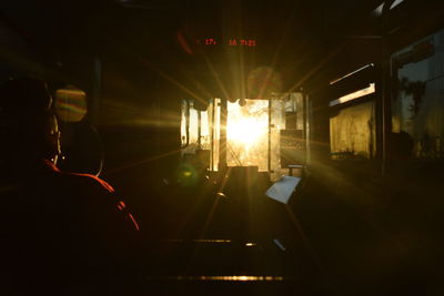 Man in train