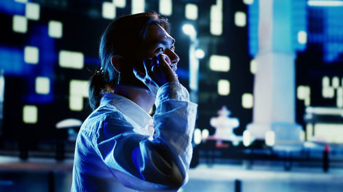 Young woman looking away