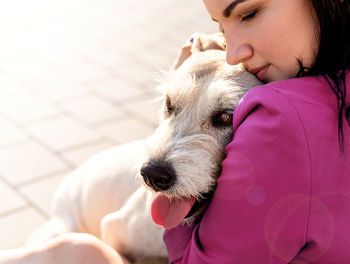 Woman with dog