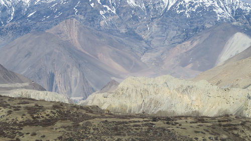 Scenic view of snowcapped mountains