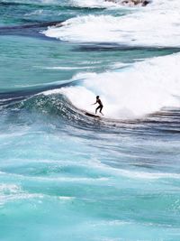 Man surfing in sea