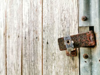 Close-up of closed door