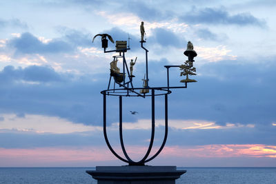 View of sea against sky during sunset