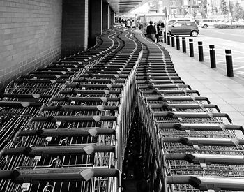 People walking on road in city