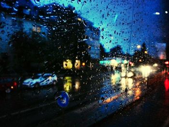 Rain drops on car window
