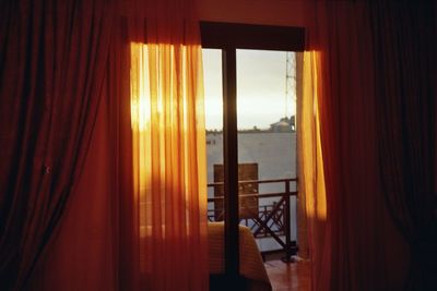 Close-up of window at home