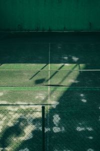 Old abandoned tennis court