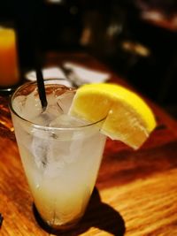 Close-up of drink on table