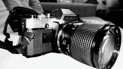 Close-up of camera