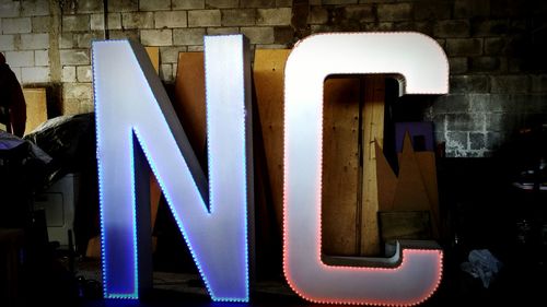 Close-up of illuminated lamp