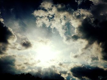 Low angle view of cloudy sky