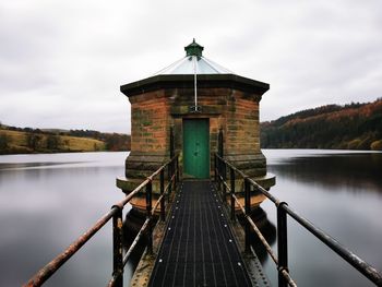 View of bridge over river against sky