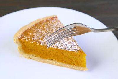 Close-up of dessert in plate