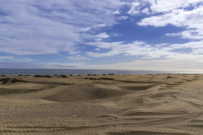 Scenic view of desert against sky