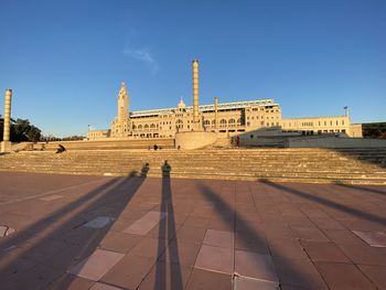 Olympic stadium montjuic, barcelona, taken at sunset