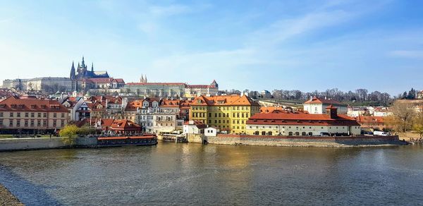 Buildings in city at waterfront