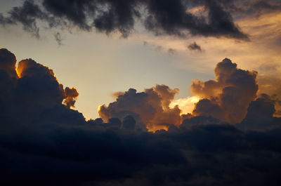 Low angle view of clouds in sky