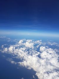 Aerial view of cloudscape over clouds